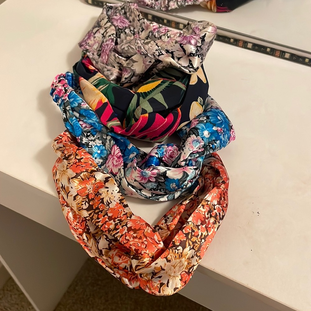 Floral Headbands; 4 count